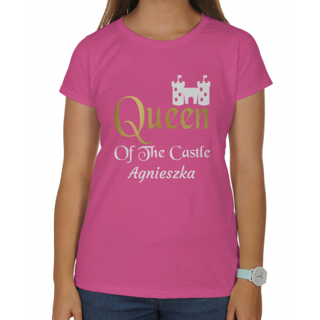 Koszulka damska Na dzień matki Queen of the castle + imię